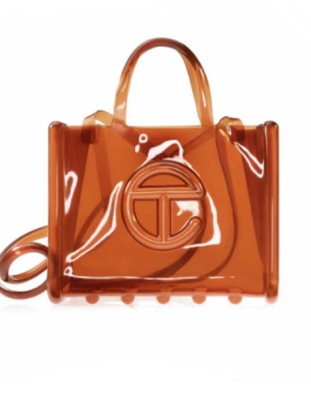 RARE telfar x melissa clear brown jelly bag